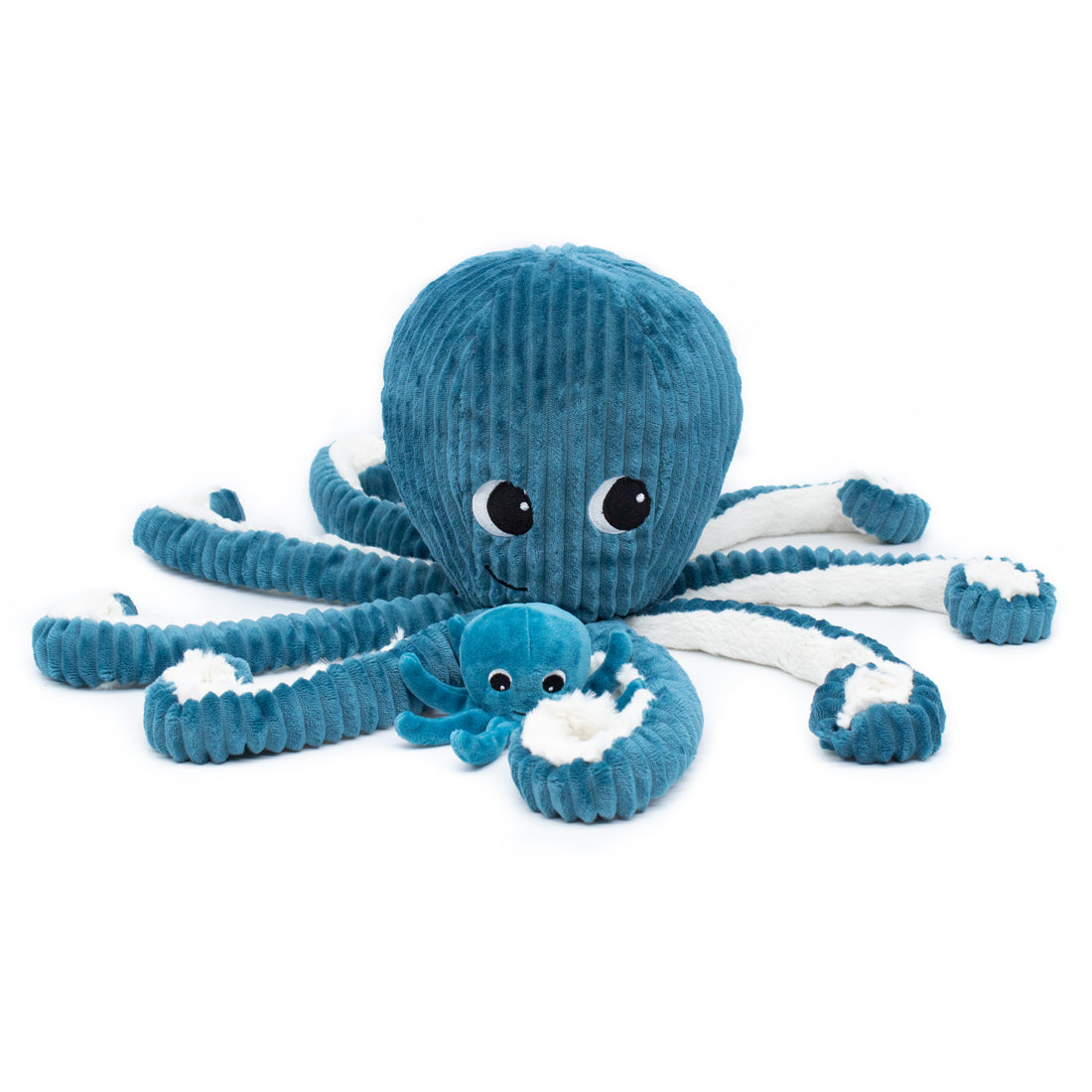 Les Déglingos Ptipotos Filou peluche polpo blu