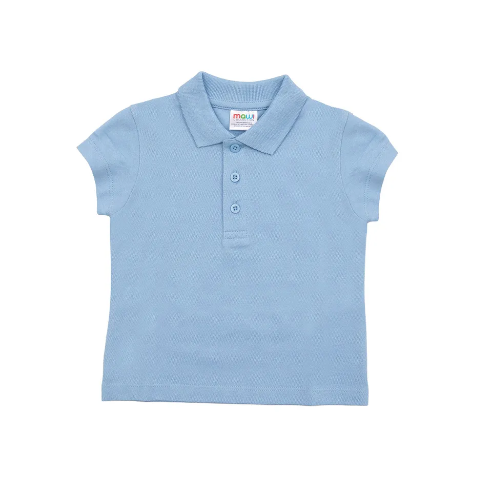 Toys Center Baby Polo Piquet Bimbo Azzurro Chiaro con Bottoni