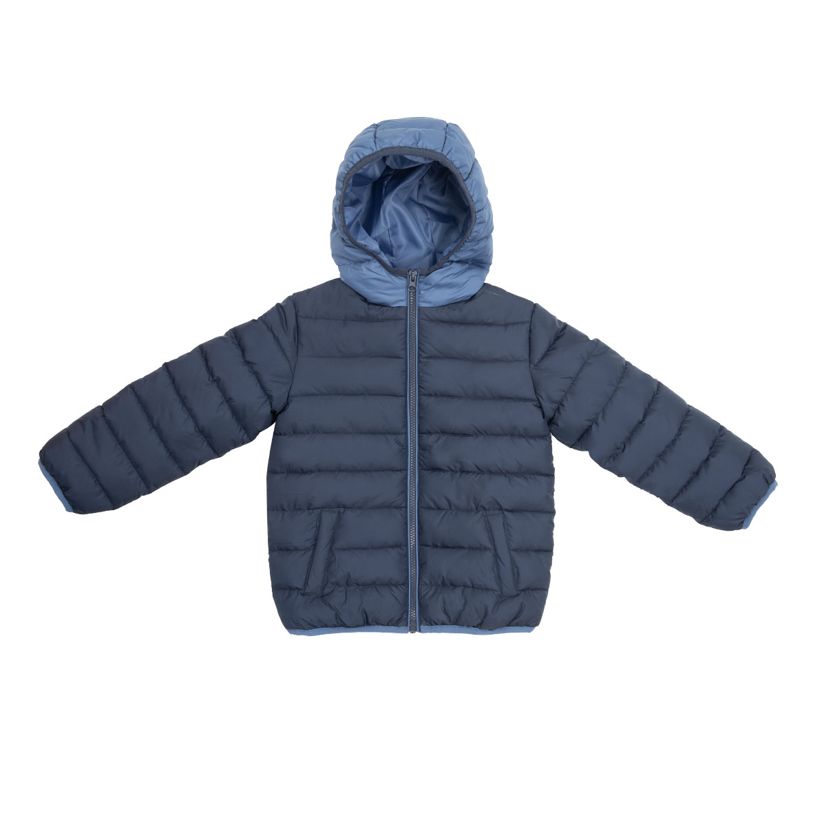 Toys Center Baby piumino bimbo blu con cappuccio tasche