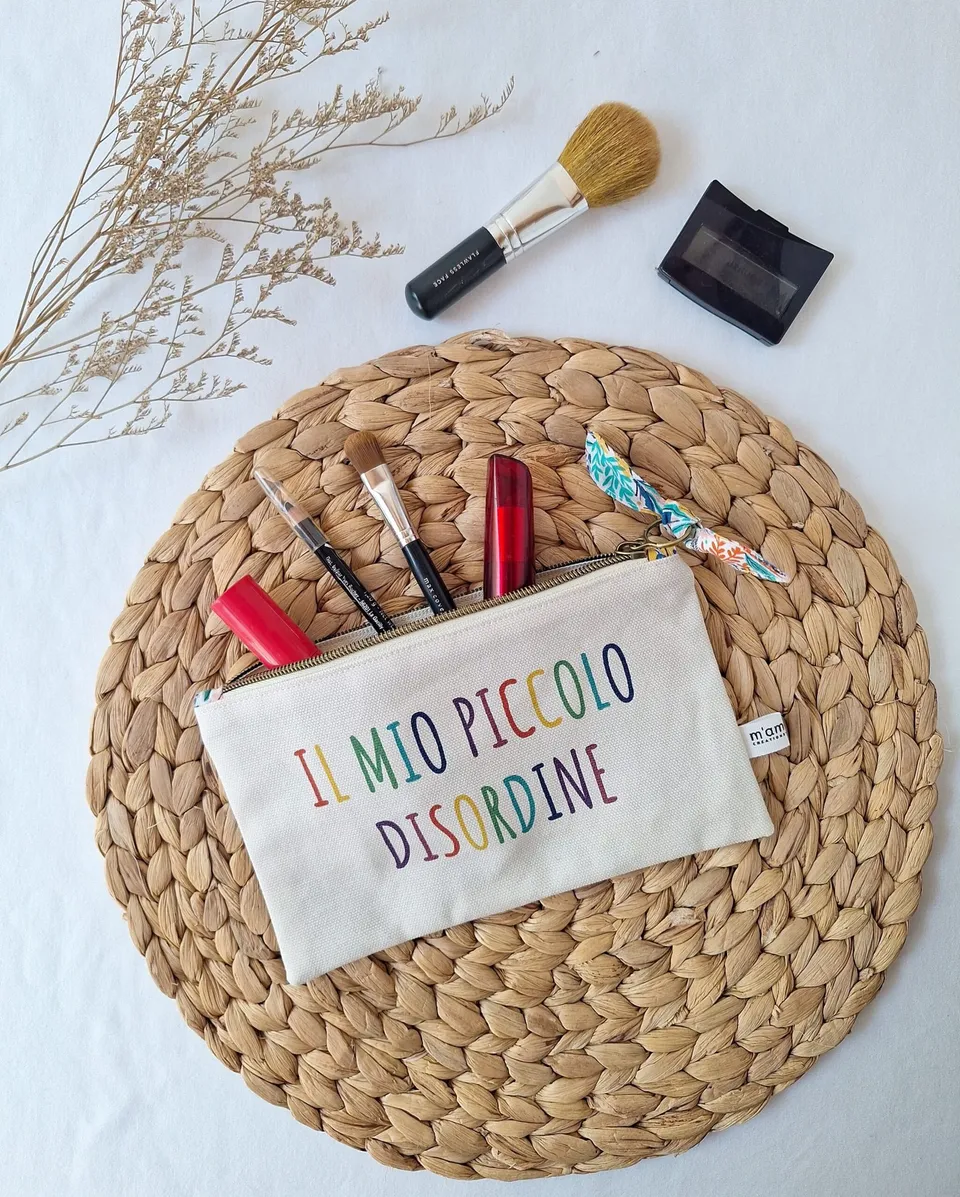 M'Amélie Creations Pochette Piccolo Disordine Beige Cotone