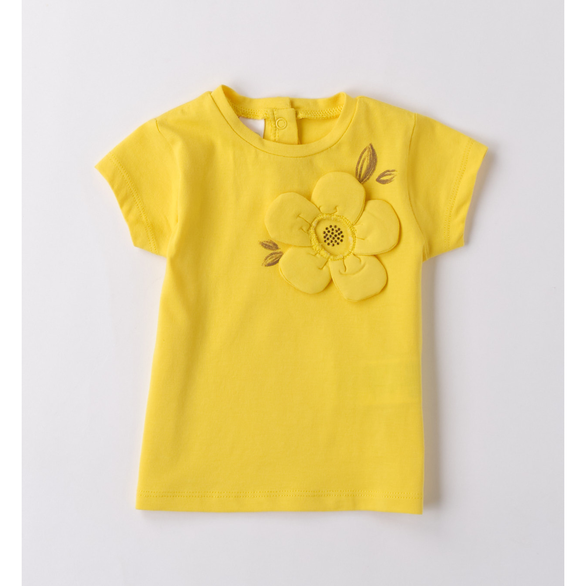 iDO t-shirt bimba gialla margherita 1-24 mesi cotone