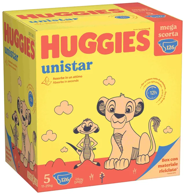 Huggies Unistar pannolini taglia 5 126 pz 11-25 kg