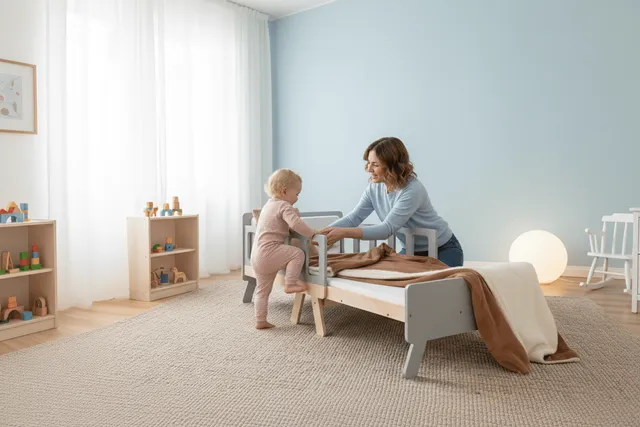 The Dida Creciente lettino montessori grigio materasso