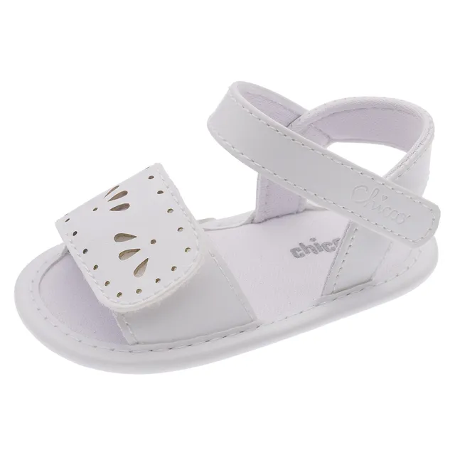 Chicco sandalo neonata bianco traforato con strappo