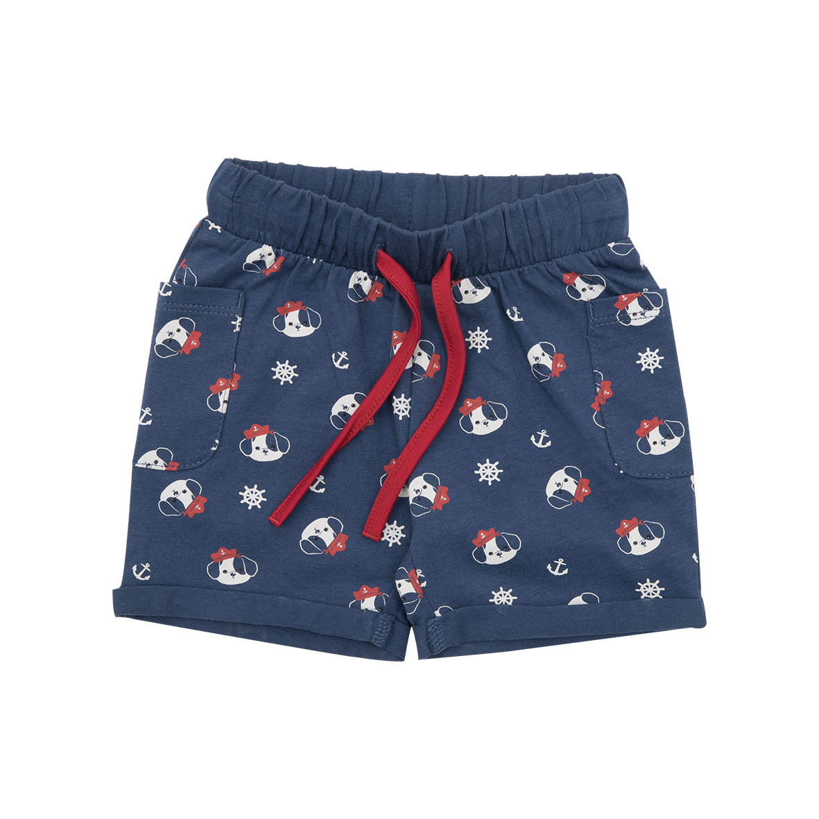 Chicco short jersey bimbo blu cagnolini tasche elastico