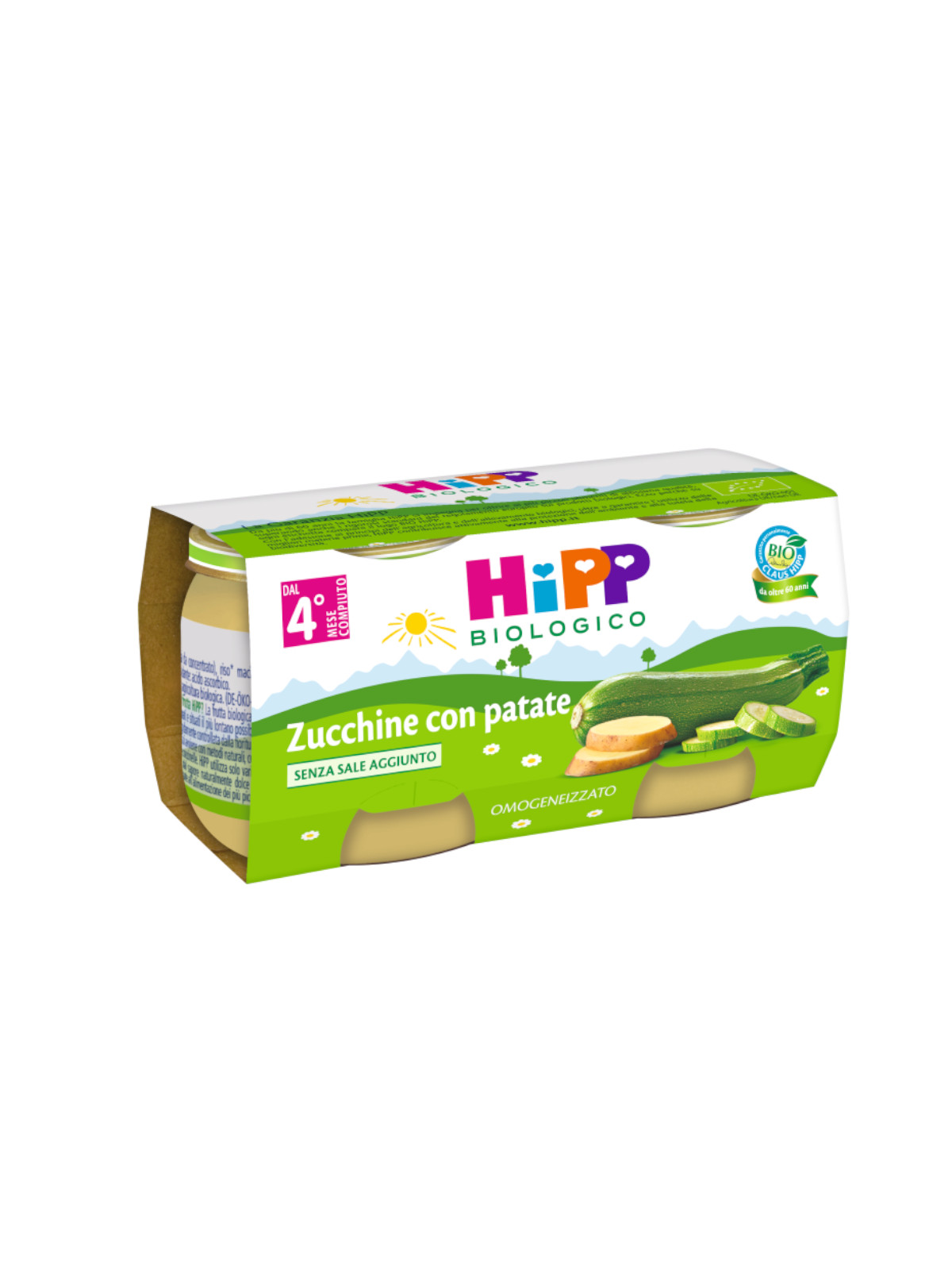 HiPP omogeneizzato zucchine e patate 2x80g bio