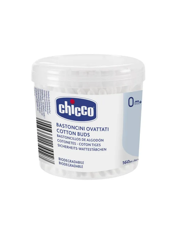Chicco Bastoncini ovattati in cotone 160 pz igiene