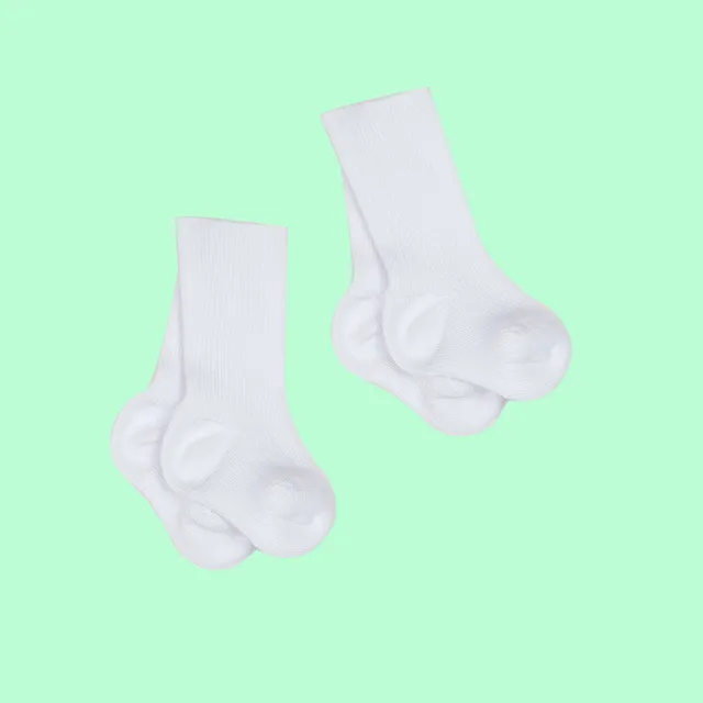 Mawi primi giorni calzini neonato cotone bianco 2 paia
