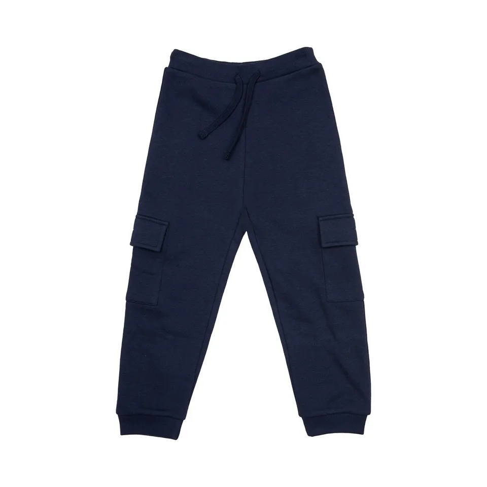 Mawi pantalone felpa cargo garzata con polsi in costina