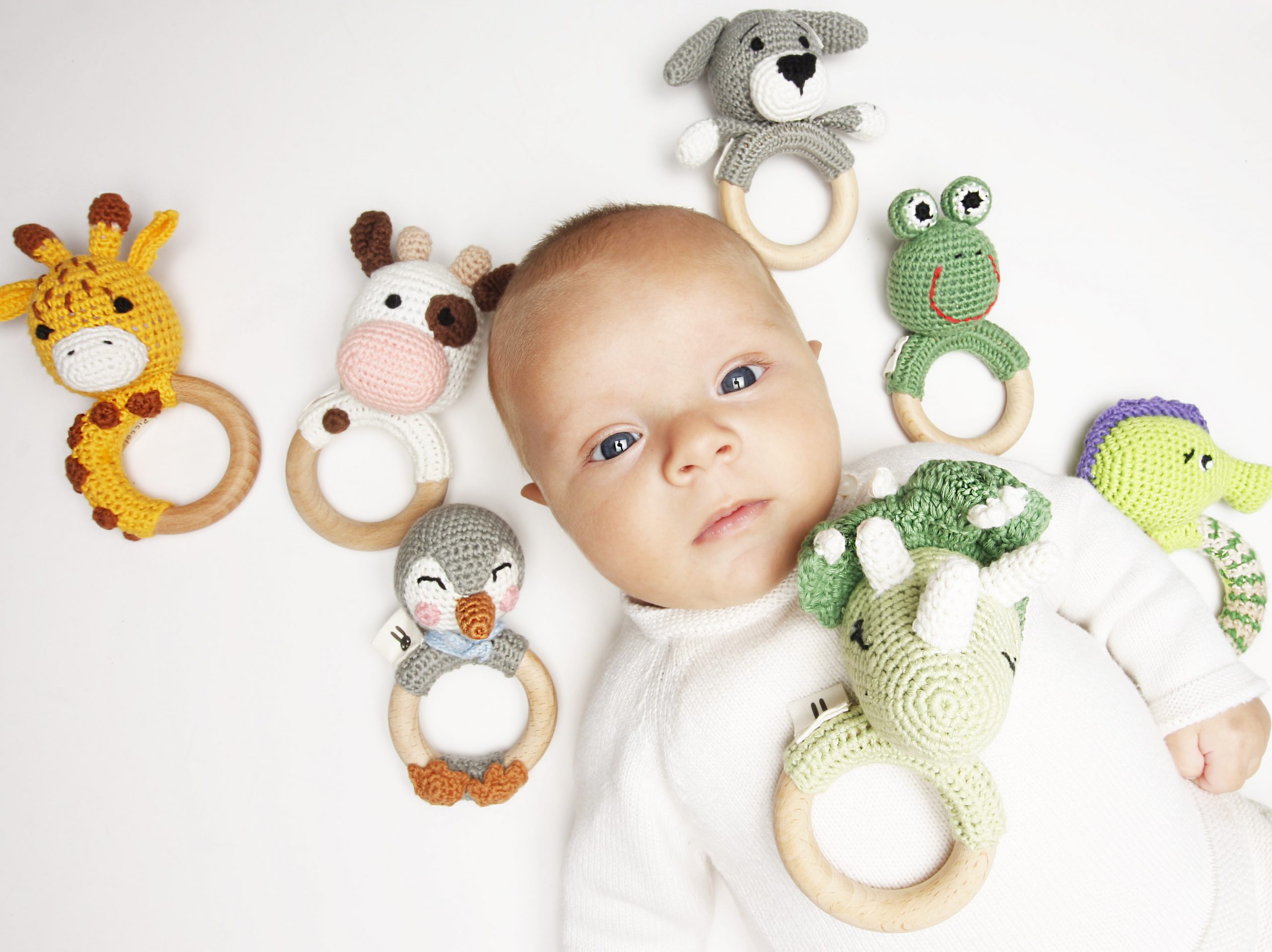 Piccoli Toys Dino sonaglio uncinetto neonato