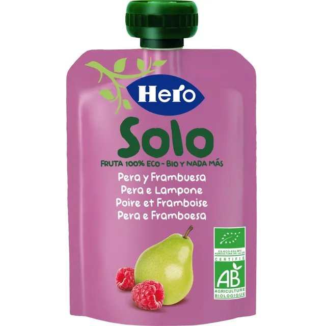 Hero Solo pouch pera e lampone bio 100 g