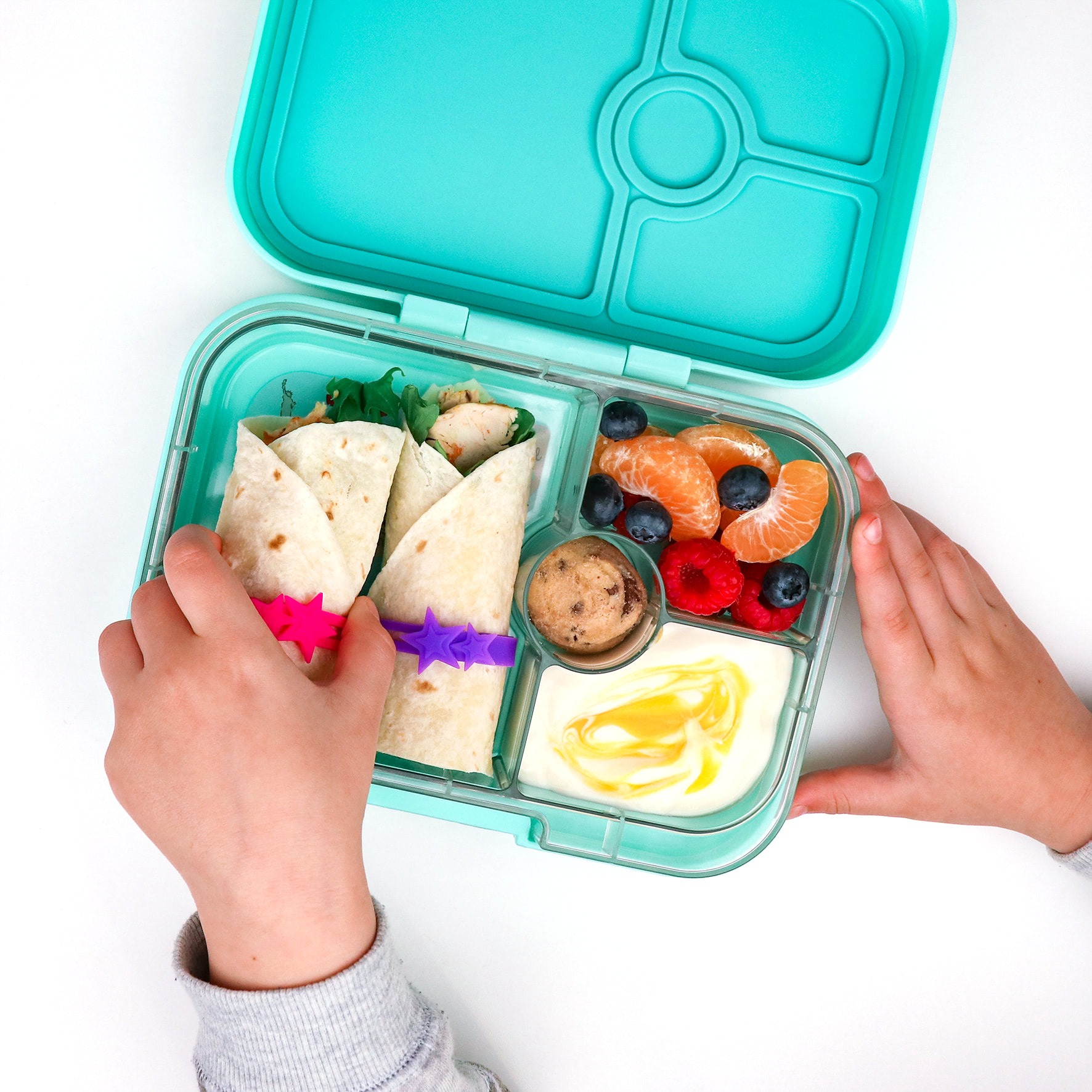 Lunchpunch Wrap fasce in silicone rosa per wrap 4 pezzi