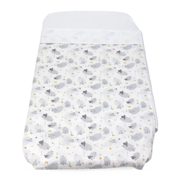 Chicco Next2Me Forever set lenzuola culla Grey Sheep 2 pezzi cotone