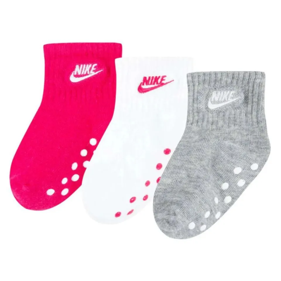 Nike calze antiscivolo bimba 3 paia fucsia