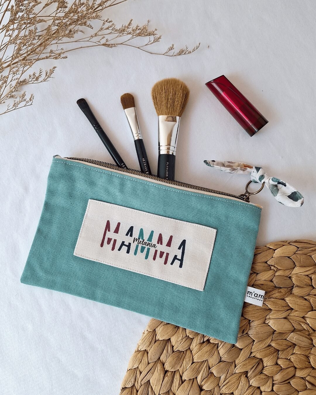 M'Amélie Pochette MAMMA Personalizzabile Colorata Cotone