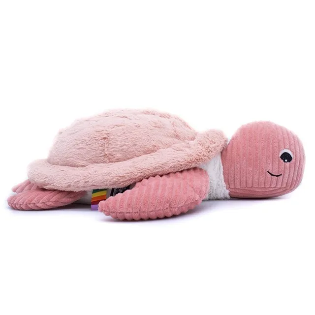Les Deglingos Ptipotos Sauvenou peluche tartaruga rosa 50 cm