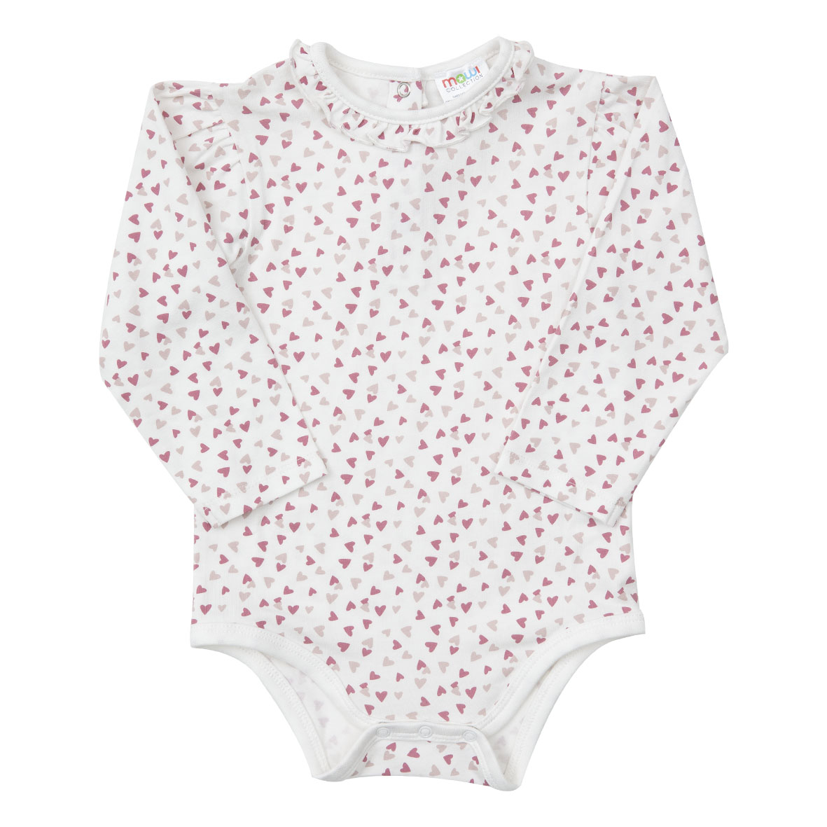 Mawi body jersey stretch cuoricini rosa cotone