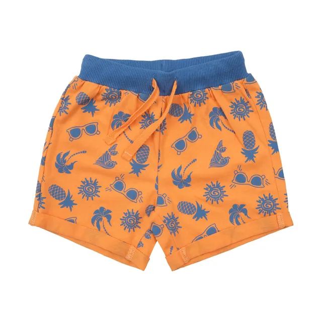 Chicco bermuda bimbo jersey arancione stampa estate