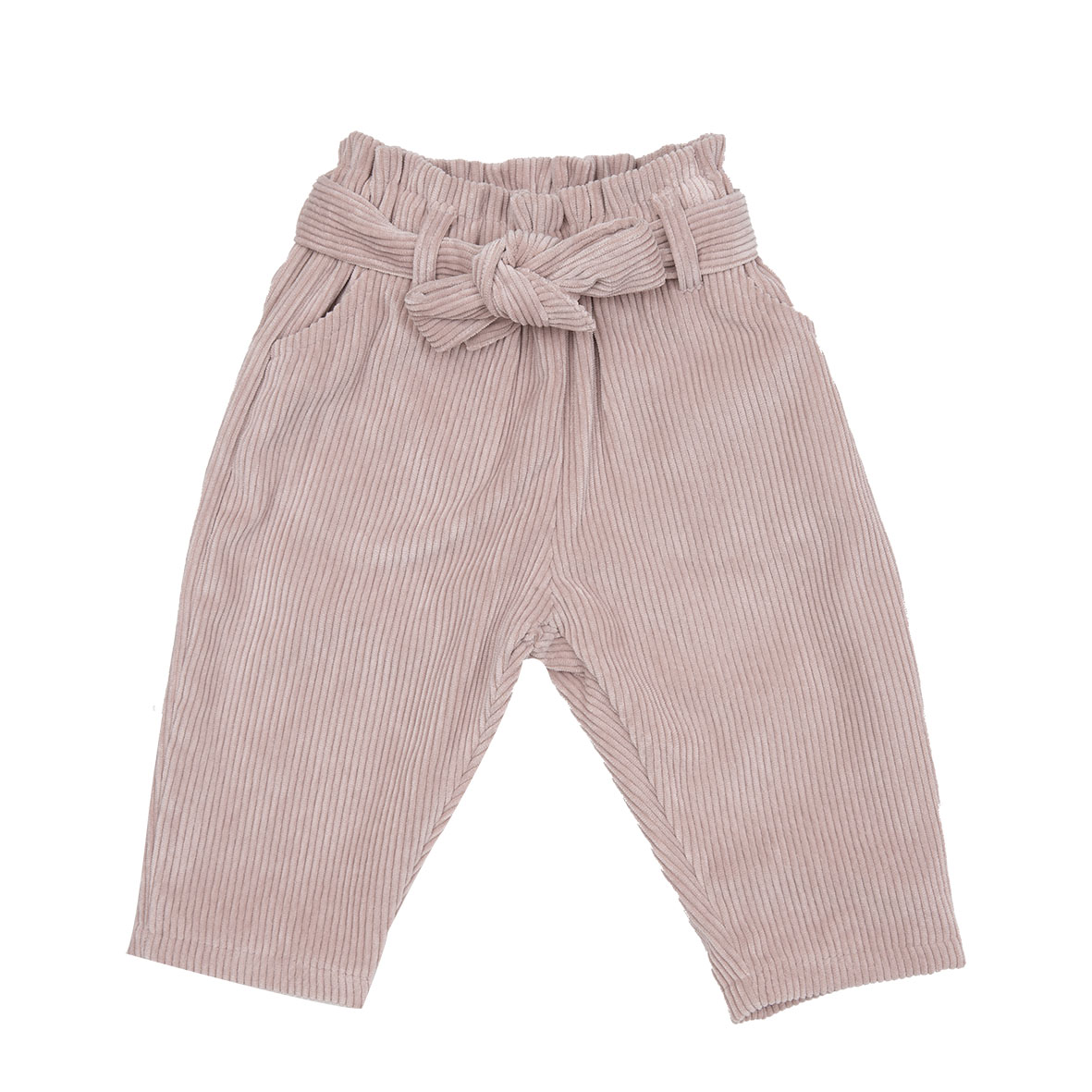 Mawi paper bag pantalone velluto coste con cintura