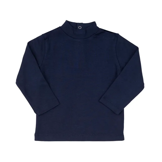 Mawi lupetto interlock basico blu cotone bottoncini