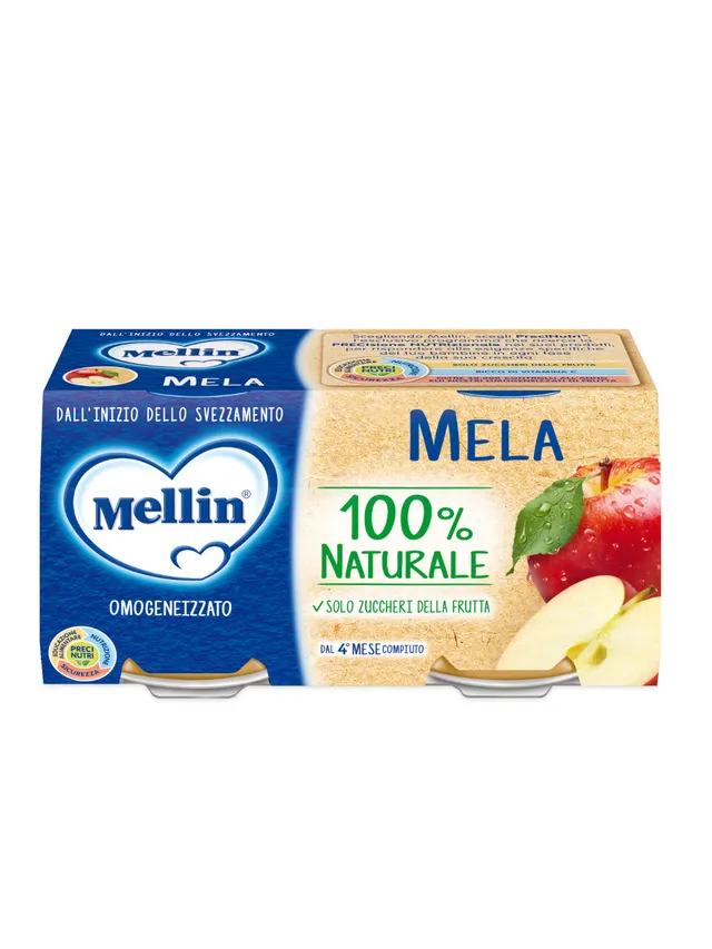 Mellin Mela omogeneizzato 2x100 g senza glutine