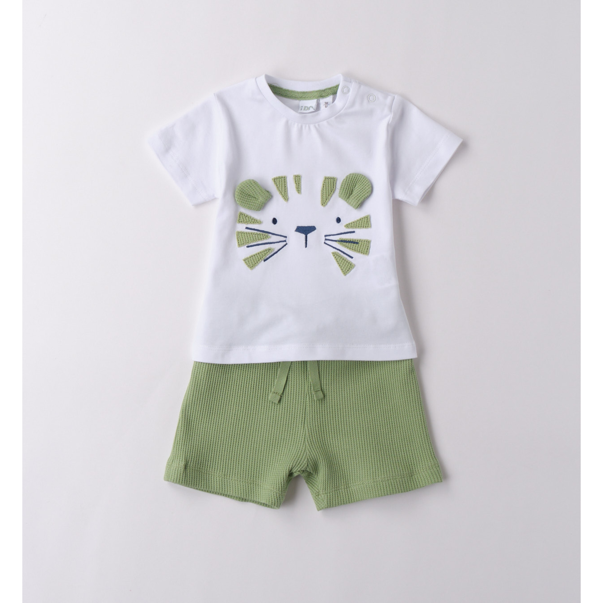 iDO Leone completo bimbo shorts + t-shirt verde