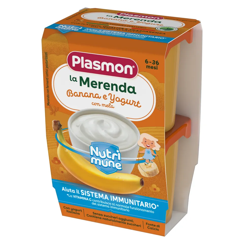 Plasmon Nutrimune Merenda Banana e Yogurt 2x120 g