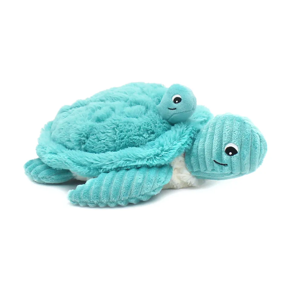 Les Déglingos Ptipotos Sauvenou tartaruga peluche blu acqua