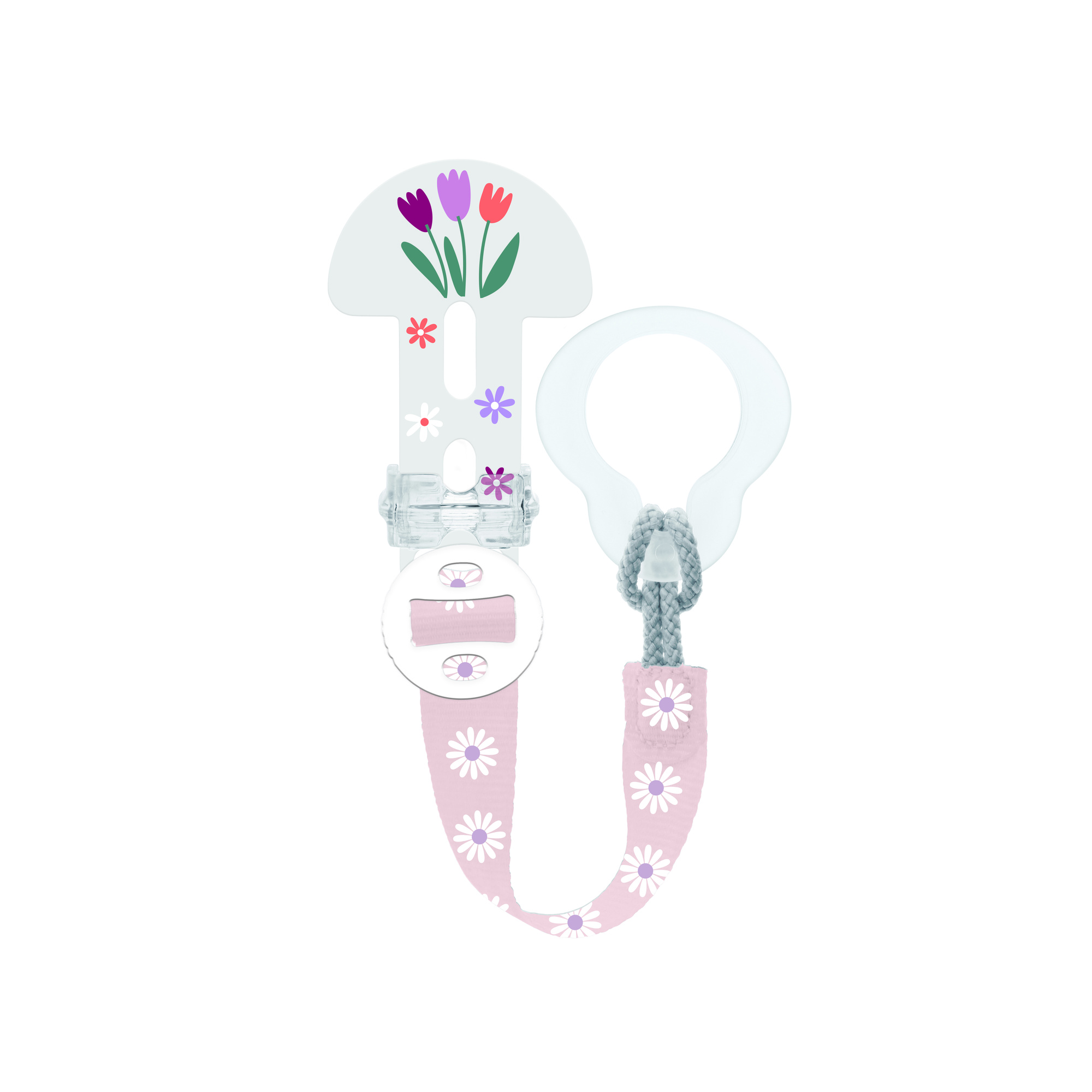MAM Clip It Cover catenella portaciuccio rosa regolabile