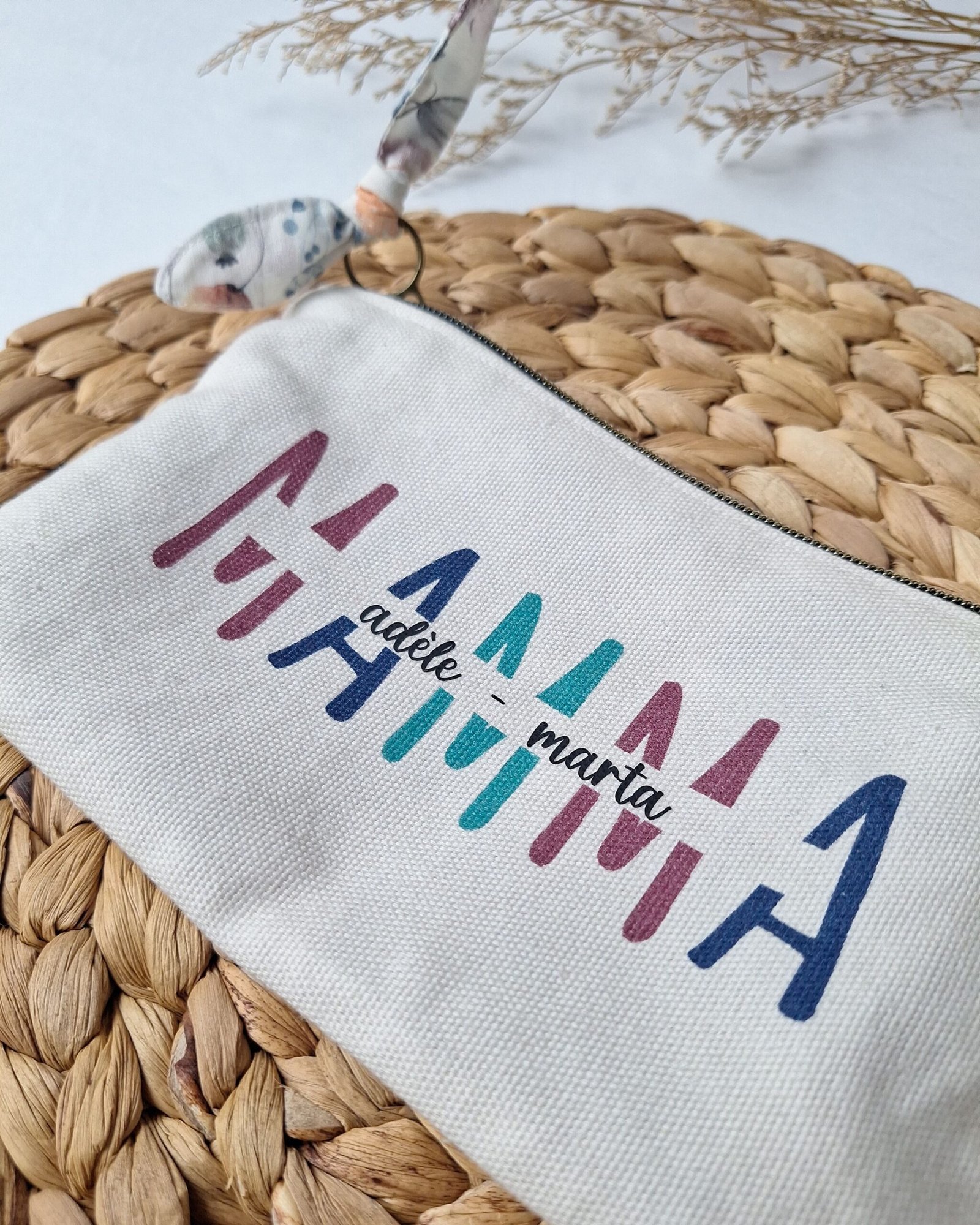 M'Amélie Pochette MAMMA Personalizzabile Cotone Floreale