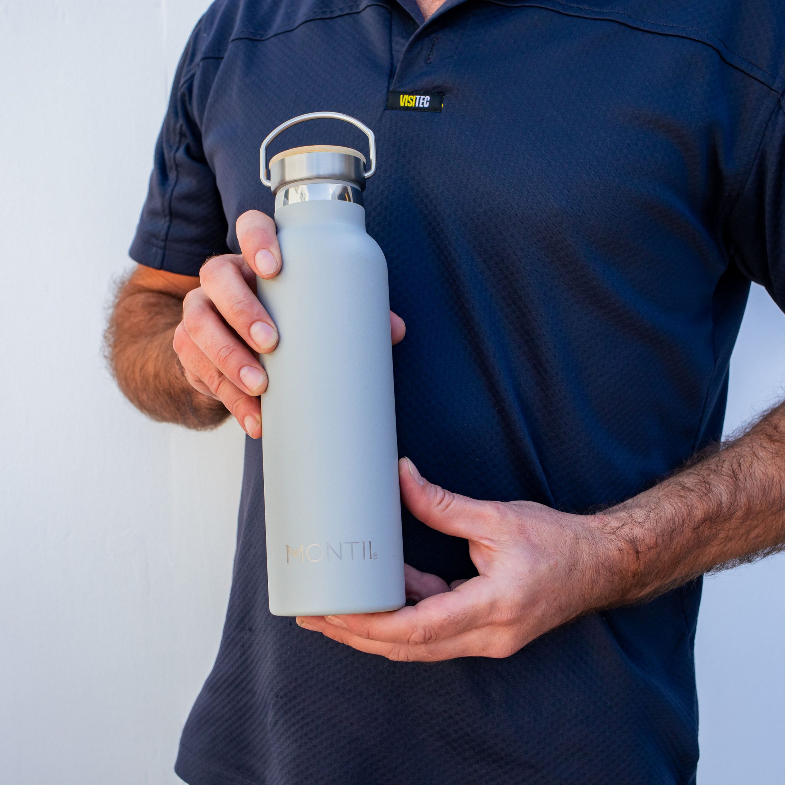 Montii Borraccia Termica Acciaio 600 ml Grigia Bambu