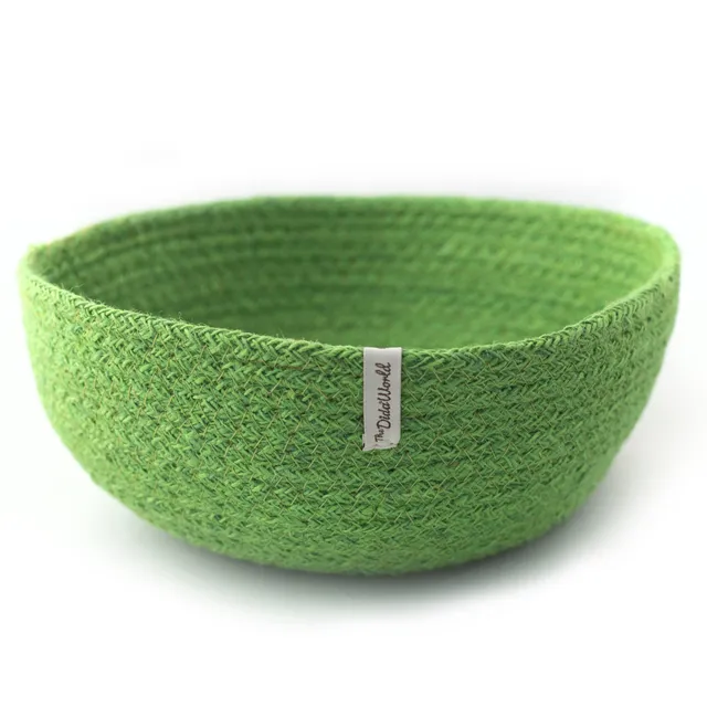 Corr Jute Works Cesta Yute Verde cesta iuta fatta a mano