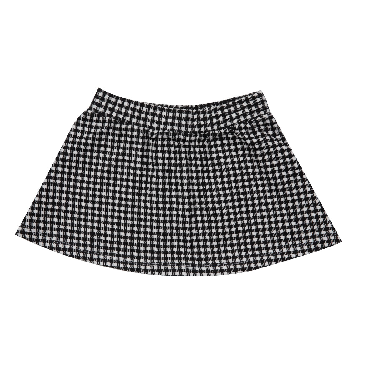 Mawi gonna pantalone felpa vichy bianco nero