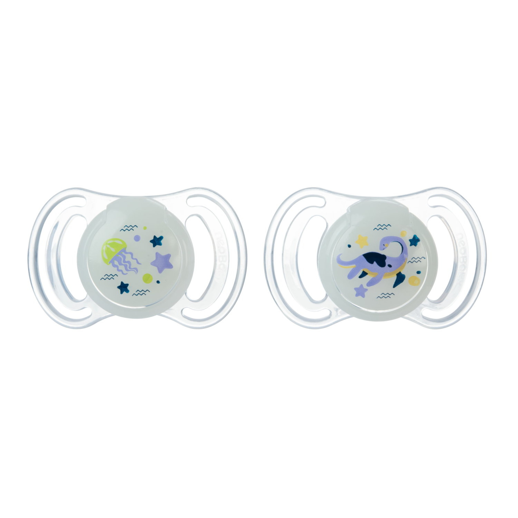 Neobaby succhietto anatomico mini 0m+ glow 2 pz