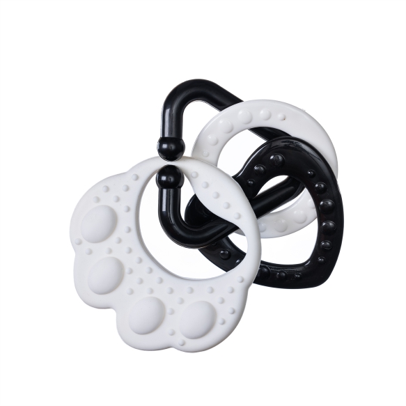 Profibaby Zampa Orso massaggiagengive bianco e nero silicone
