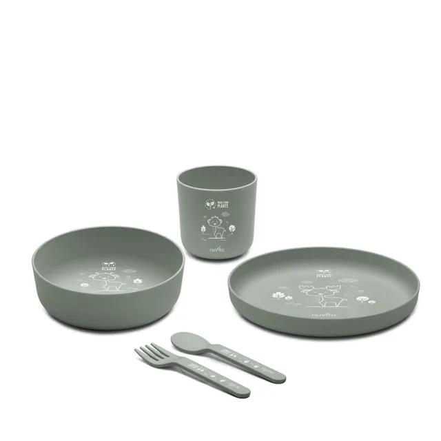 Nuvita 8465 set pappa bioplastica verde salvia 5 pezzi