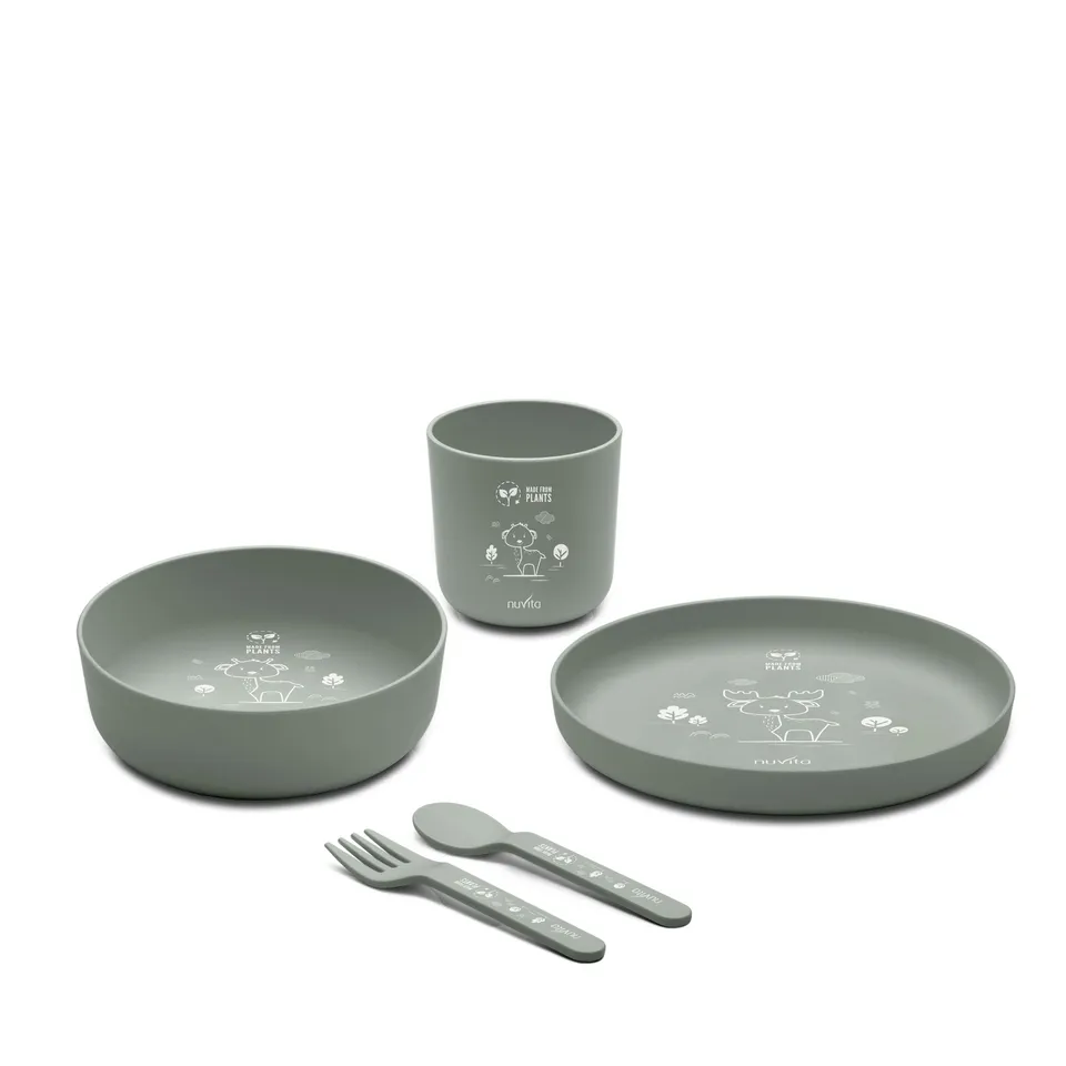 Nuvita 8465 set pappa bioplastica verde salvia 5 pezzi