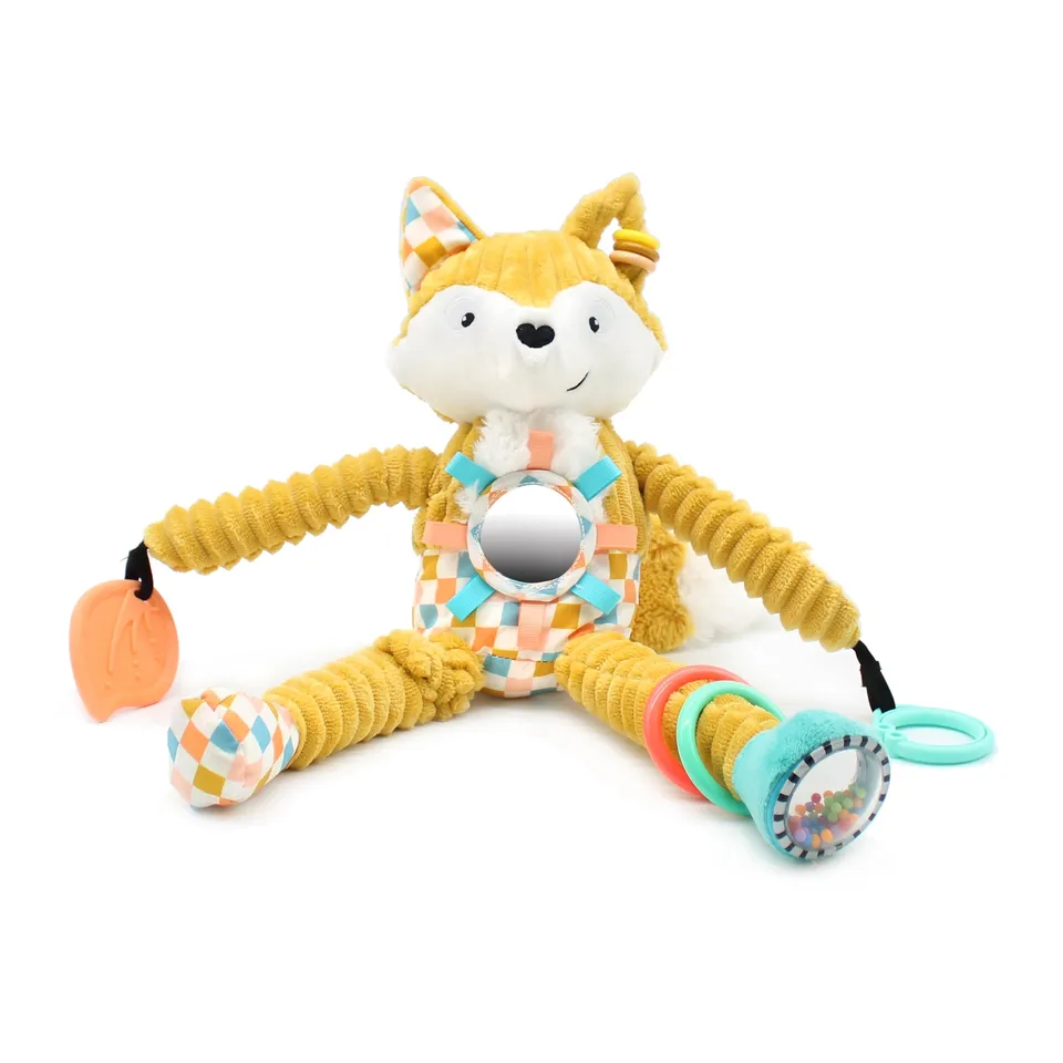 Les Déglingos Cyranos Peluche Attività Volpe Giallo Senape