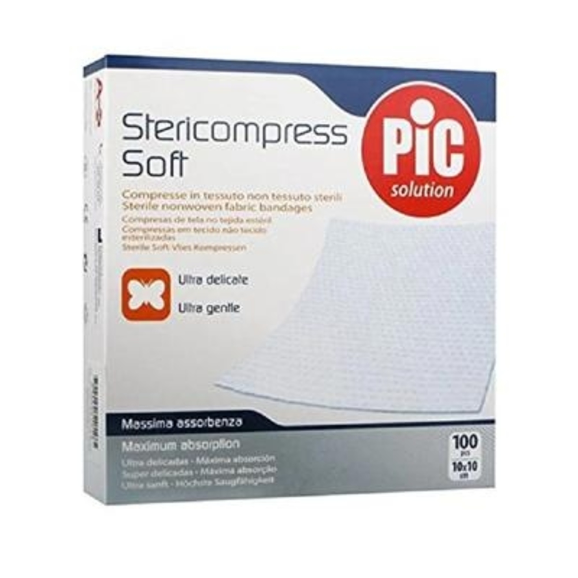PiC SteriCompress Soft garze sterili TNT 10x10cm 100pz