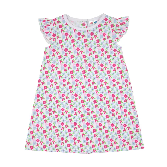 Vestito estivo bimba fiori multicolor canottiera bottoni