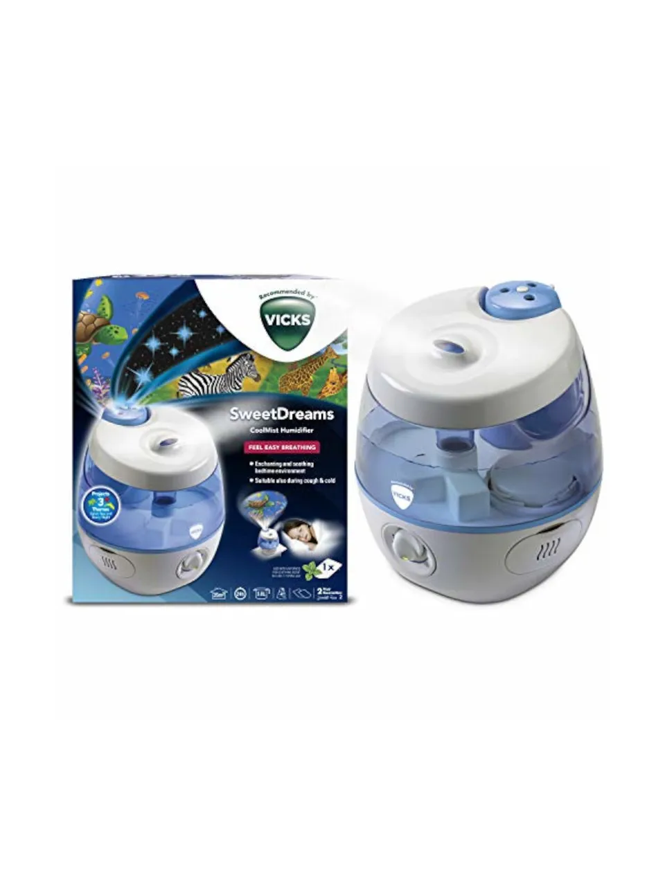 Vicks Sweet Dreams umidificatore bambini con proiettore