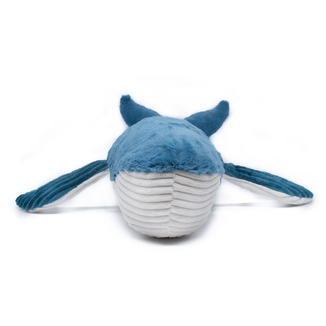Les Deglingos Ptipotos Gravillou peluche balena mamma bebè blu 75cm