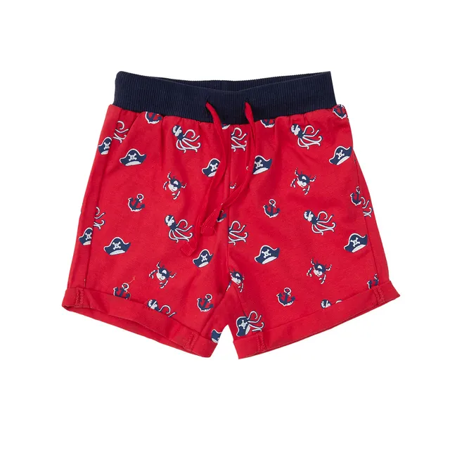 Toys Center Baby bermuda jersey bimbo rosso stampato cotone