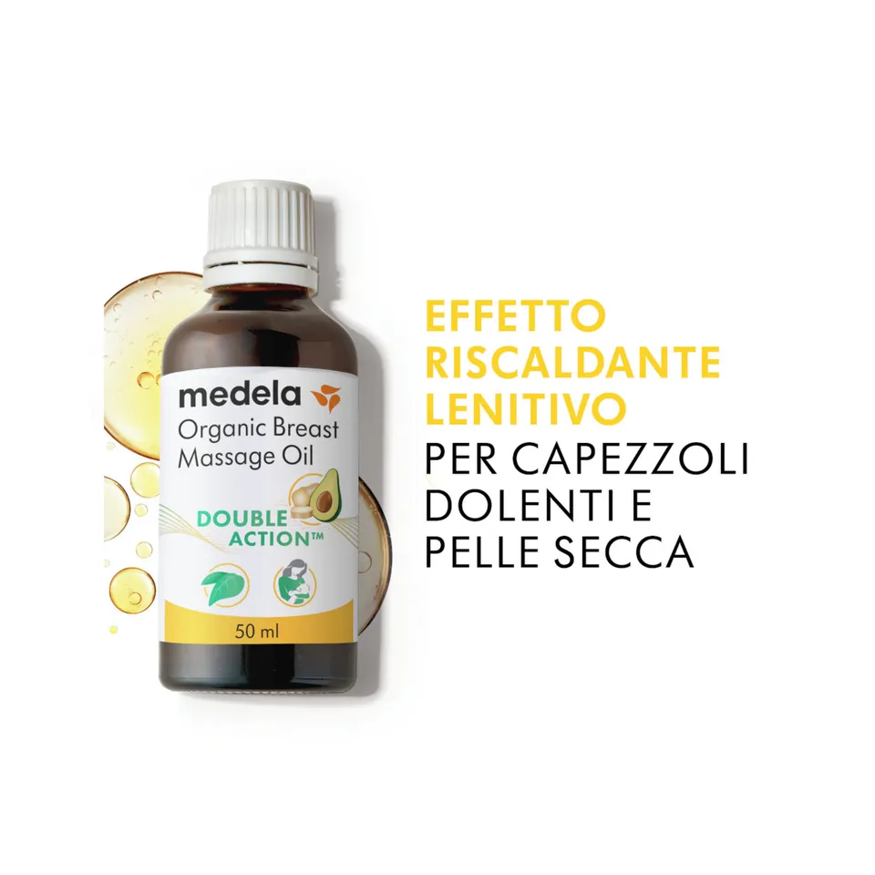Medela olio massaggio seno bio 50 ml avocado zenzero