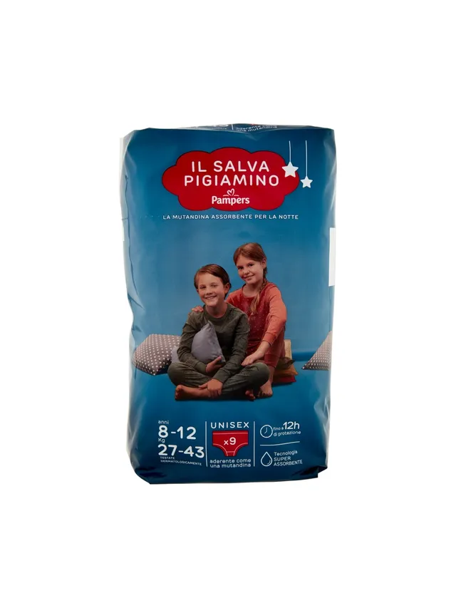 Pampers Salva Pigiamino mutandina notte 27-43 kg 9 pz