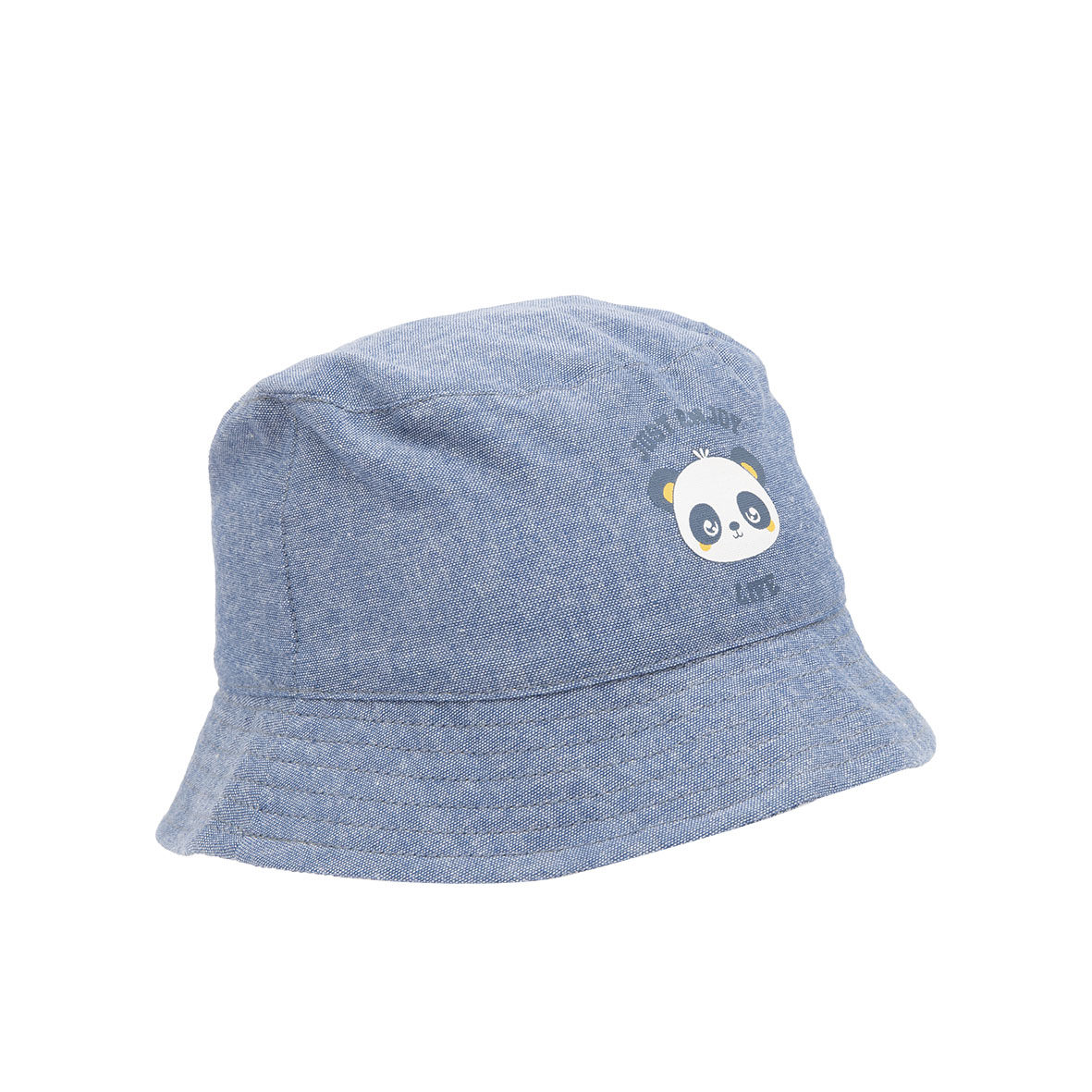 Cappellino pescatore bimbo denim panda copertura sole