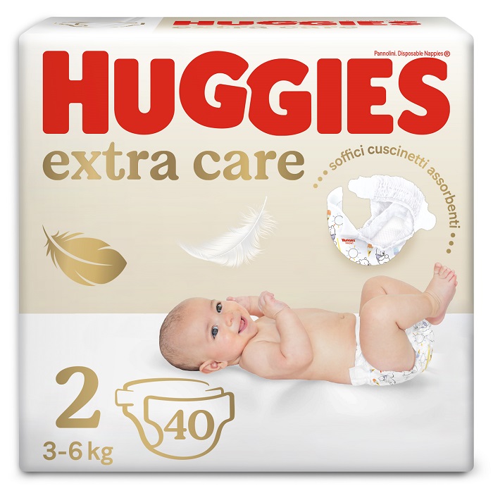 Huggies Extra Care Bebè pannolini taglia 2 40 pz 3-6 kg