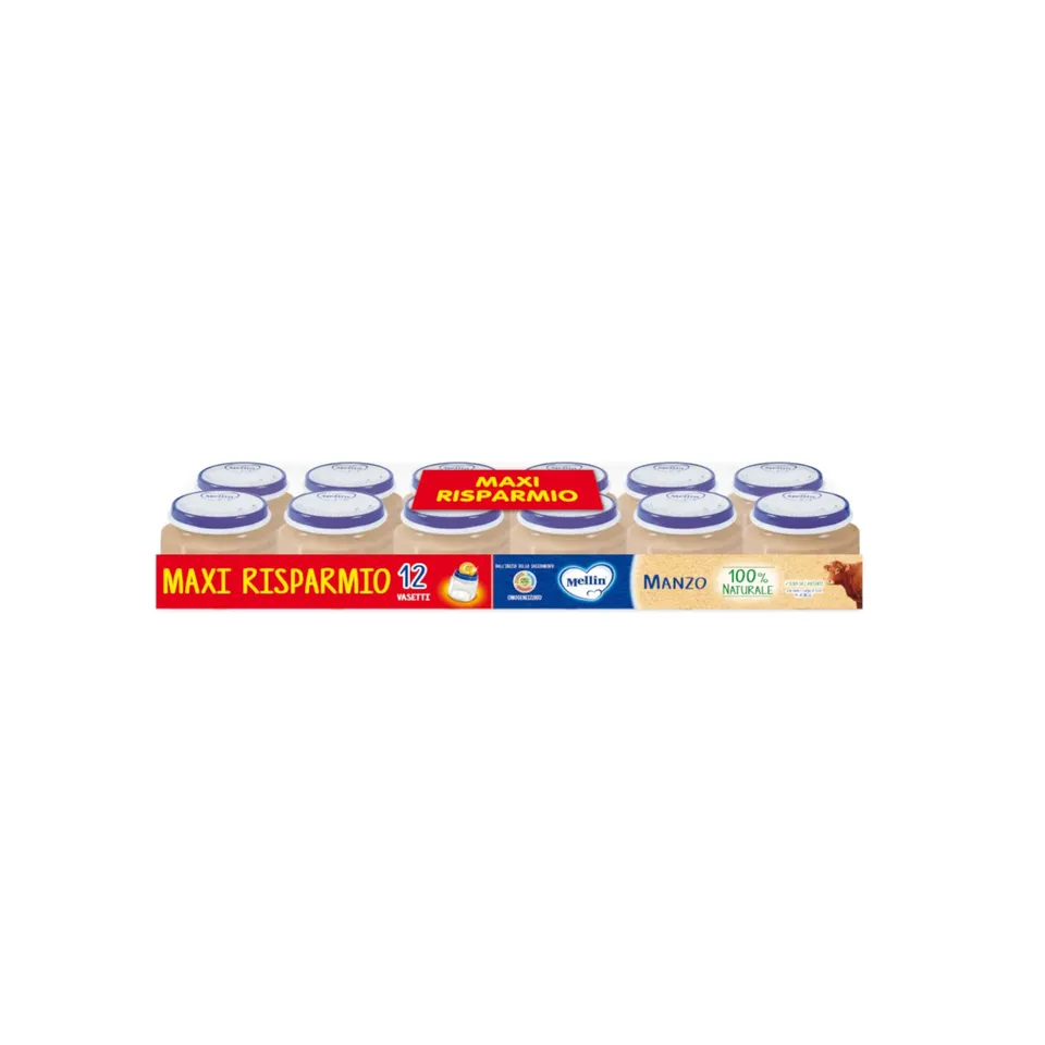 Mellin Omogeneizzato Manzo omogeneizzati 12x80g dal 4° mese