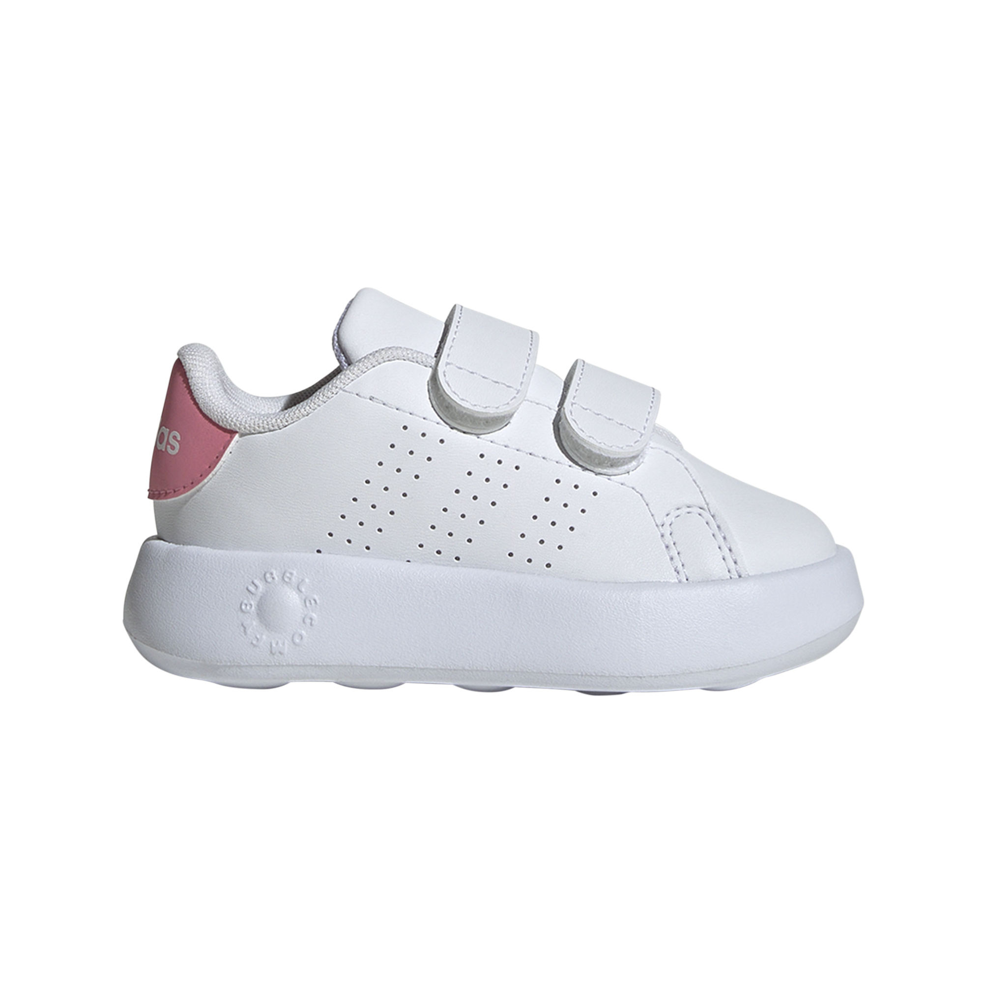 adidas Advantage Infant scarpe bimbo strappo bianche