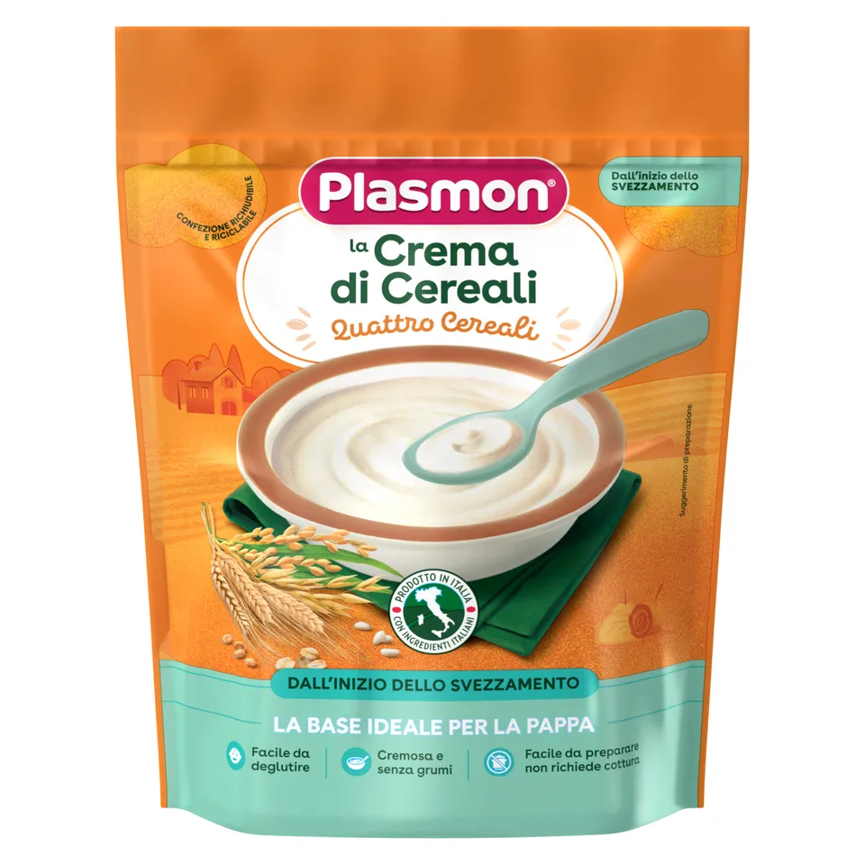 Plasmon crema di cereali 4 cereali 200 g prima pappa